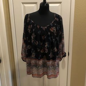 Knox Rose sheer top in EUC